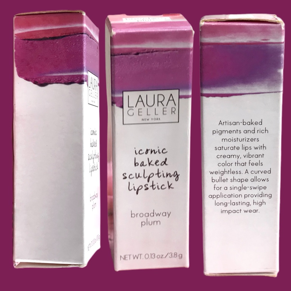 Laura Geller Iconic Baked Sculpting Lipstick in Broadway Plum ISSUE w Tube *BNIB - Picture 14 of 15